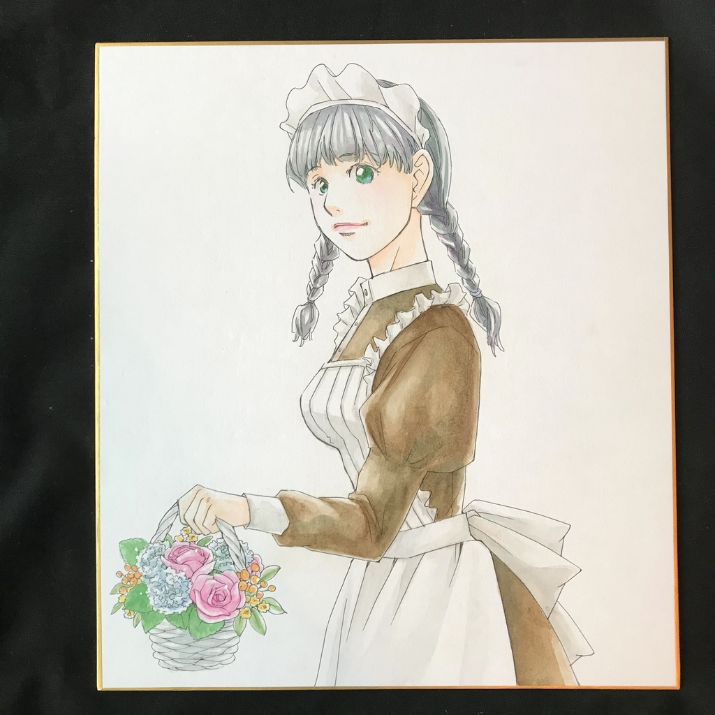 直筆カラーイラスト色紙