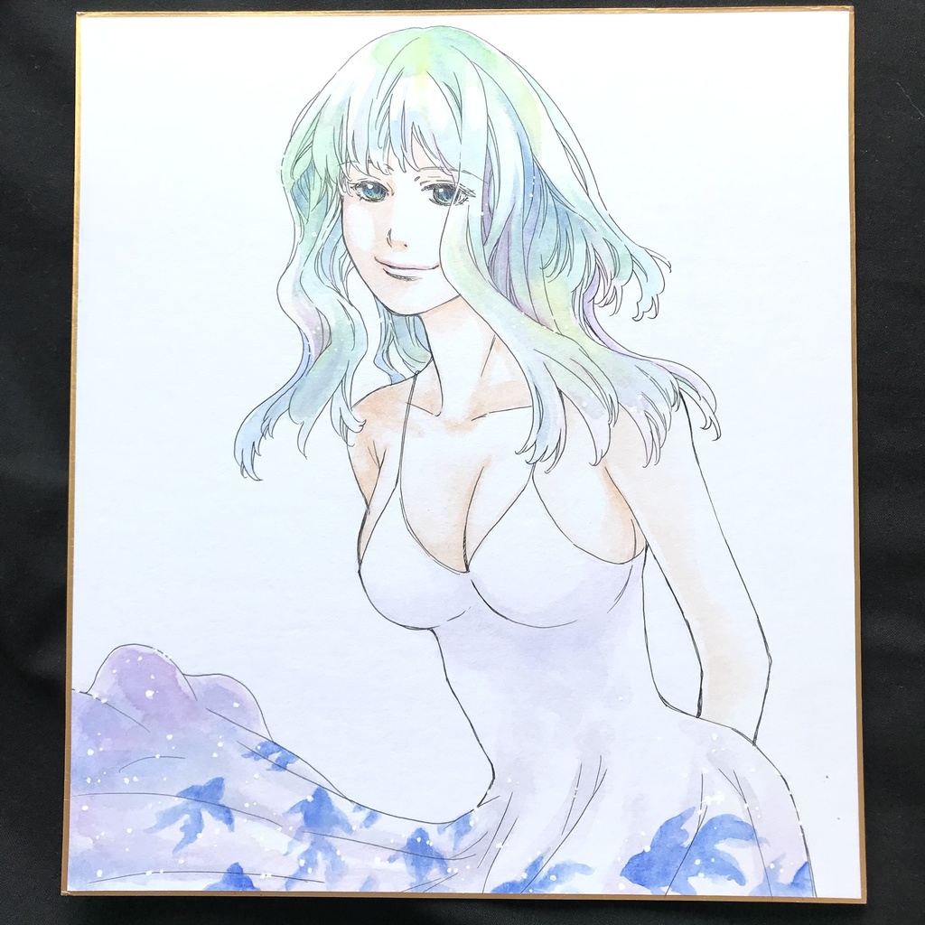 直筆カラーイラスト色紙