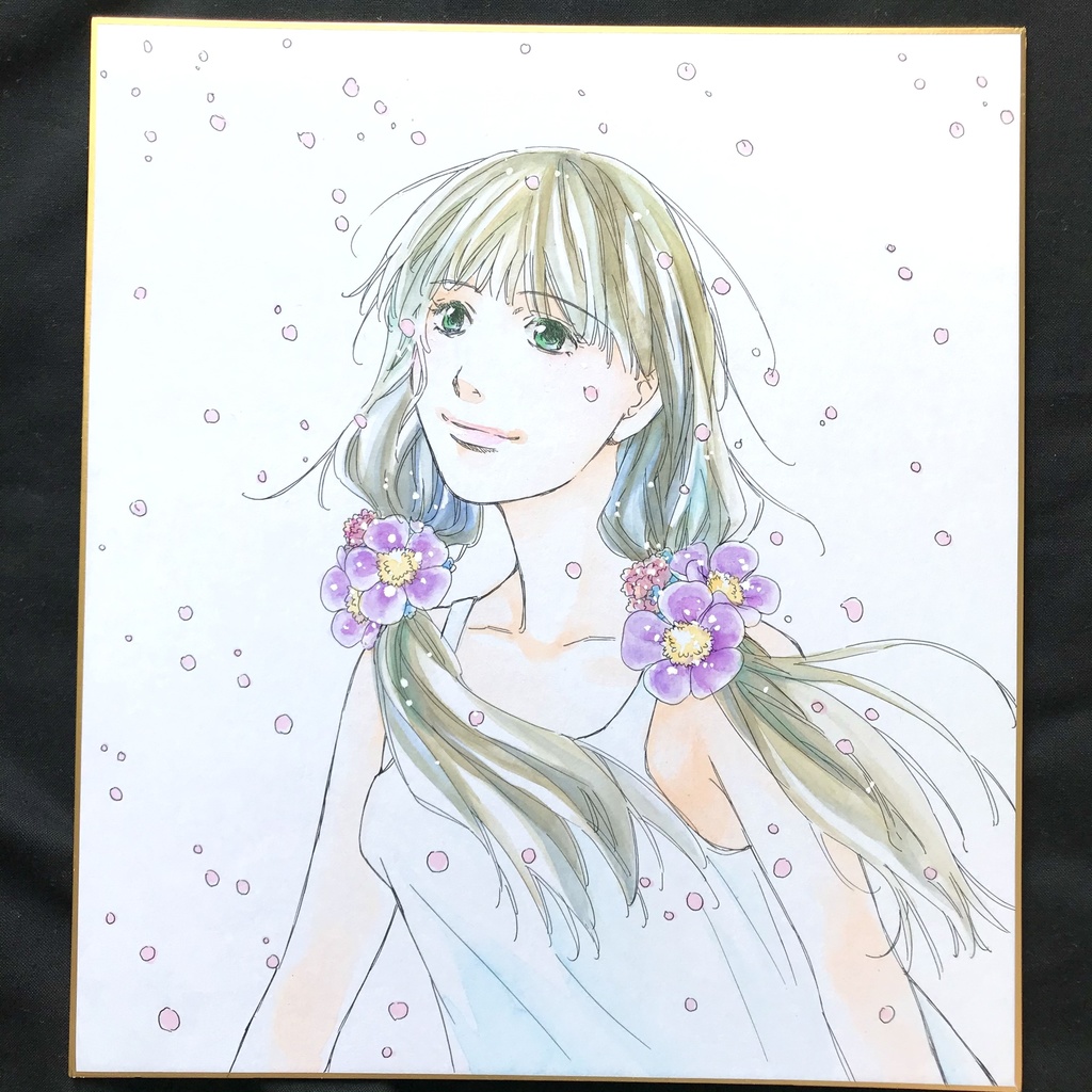 直筆カラーイラスト色紙