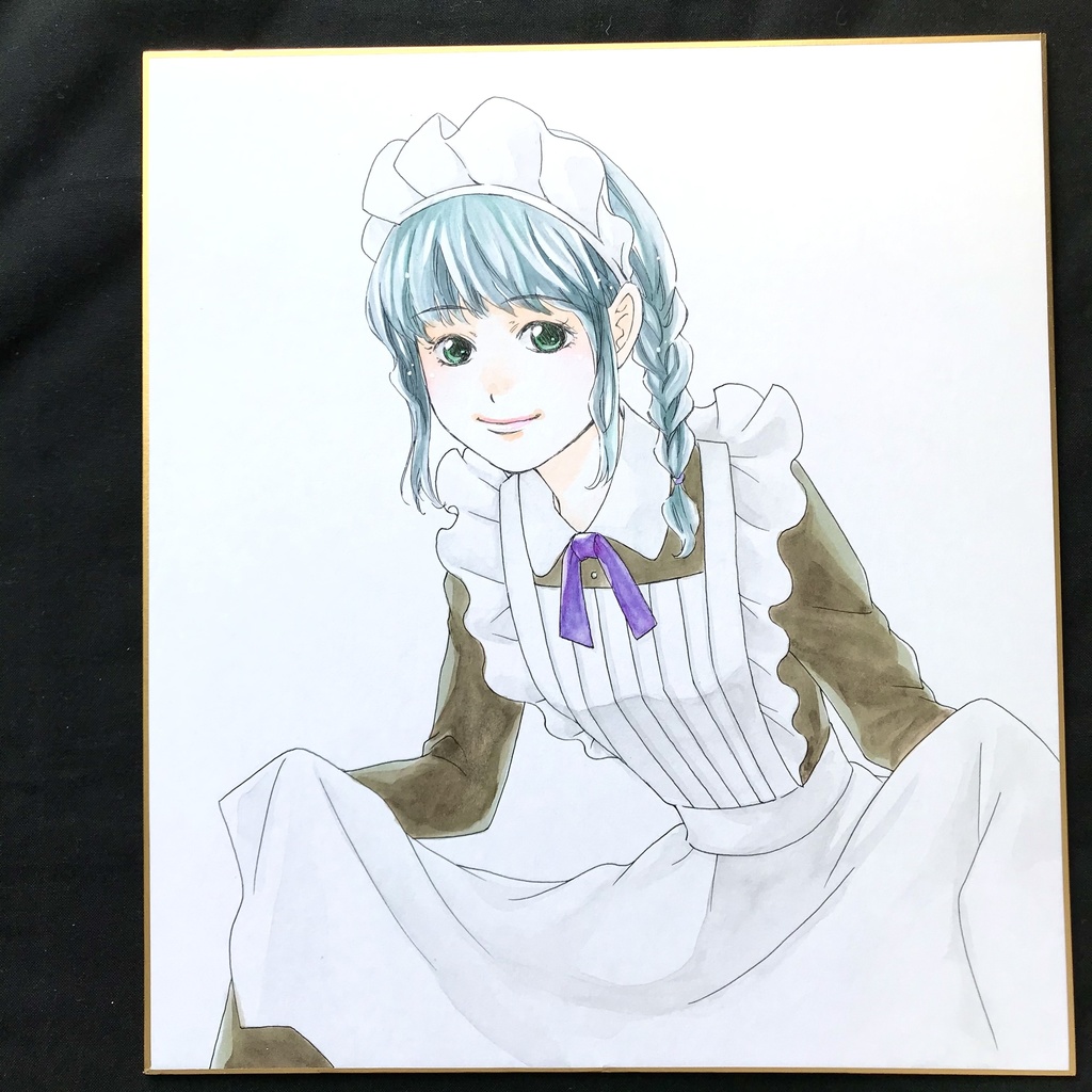 直筆カラーイラスト色紙