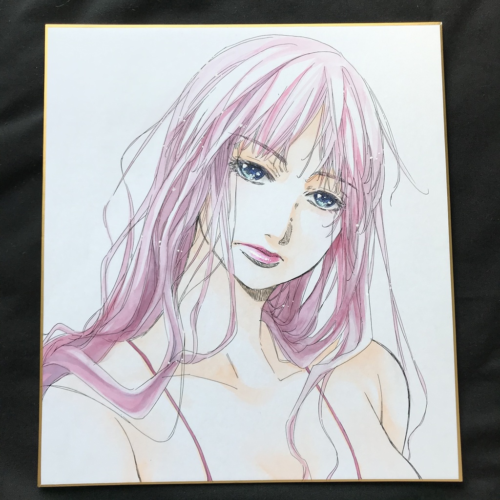 直筆カラーイラスト色紙