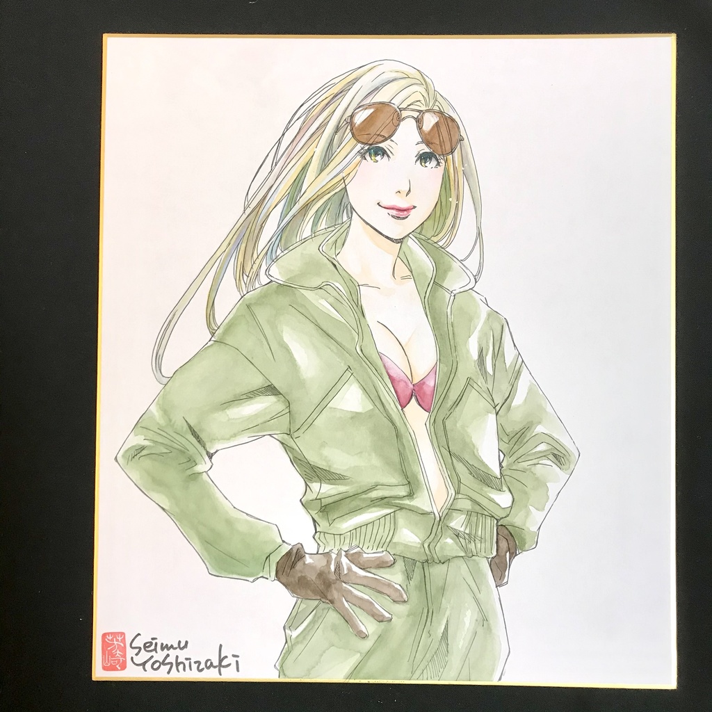 直筆カラーイラスト色紙