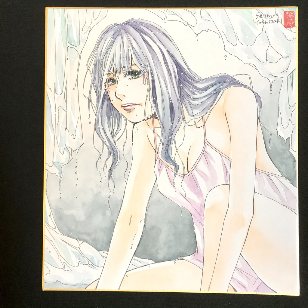 直筆カラーイラスト色紙