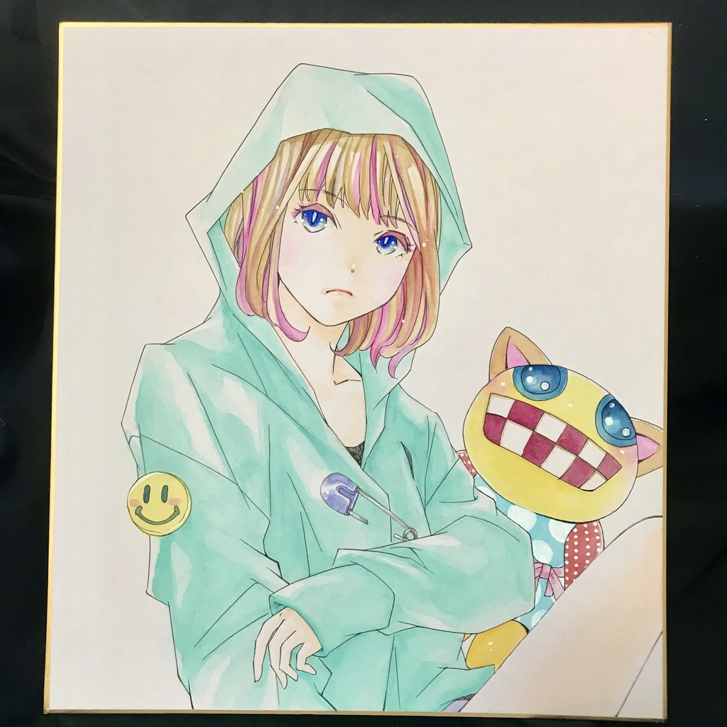 直筆カラーイラスト色紙