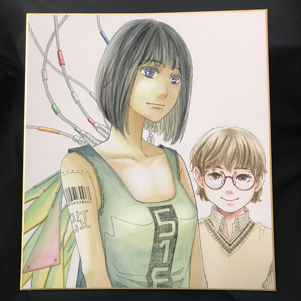 直筆カラーイラスト色紙