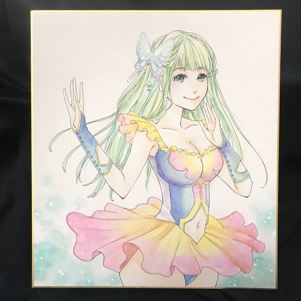 直筆カラーイラスト色紙