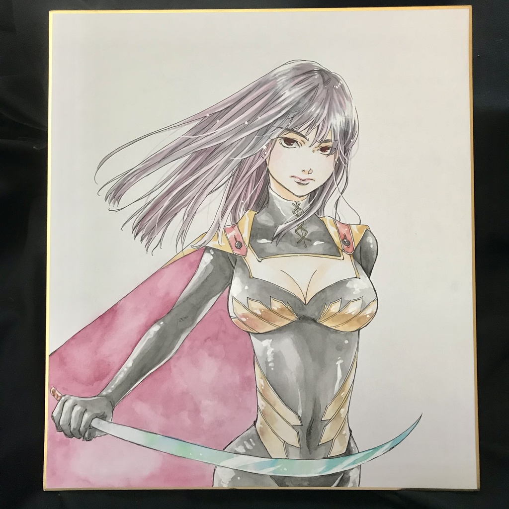 直筆カラーイラスト色紙