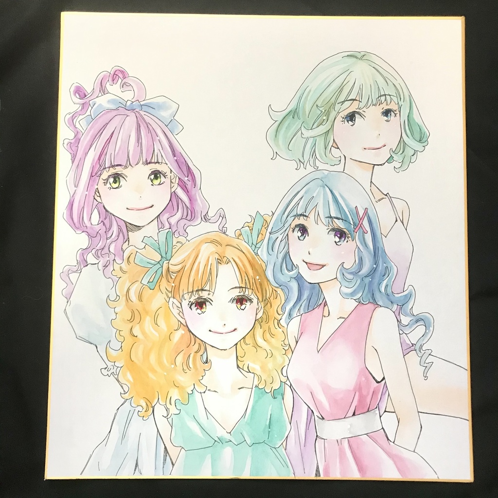 直筆カラーイラスト色紙
