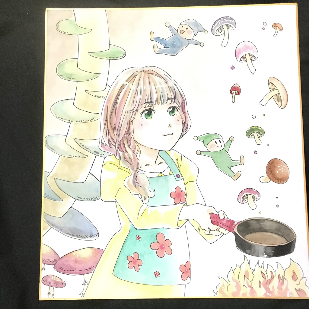 直筆カラーイラスト色紙