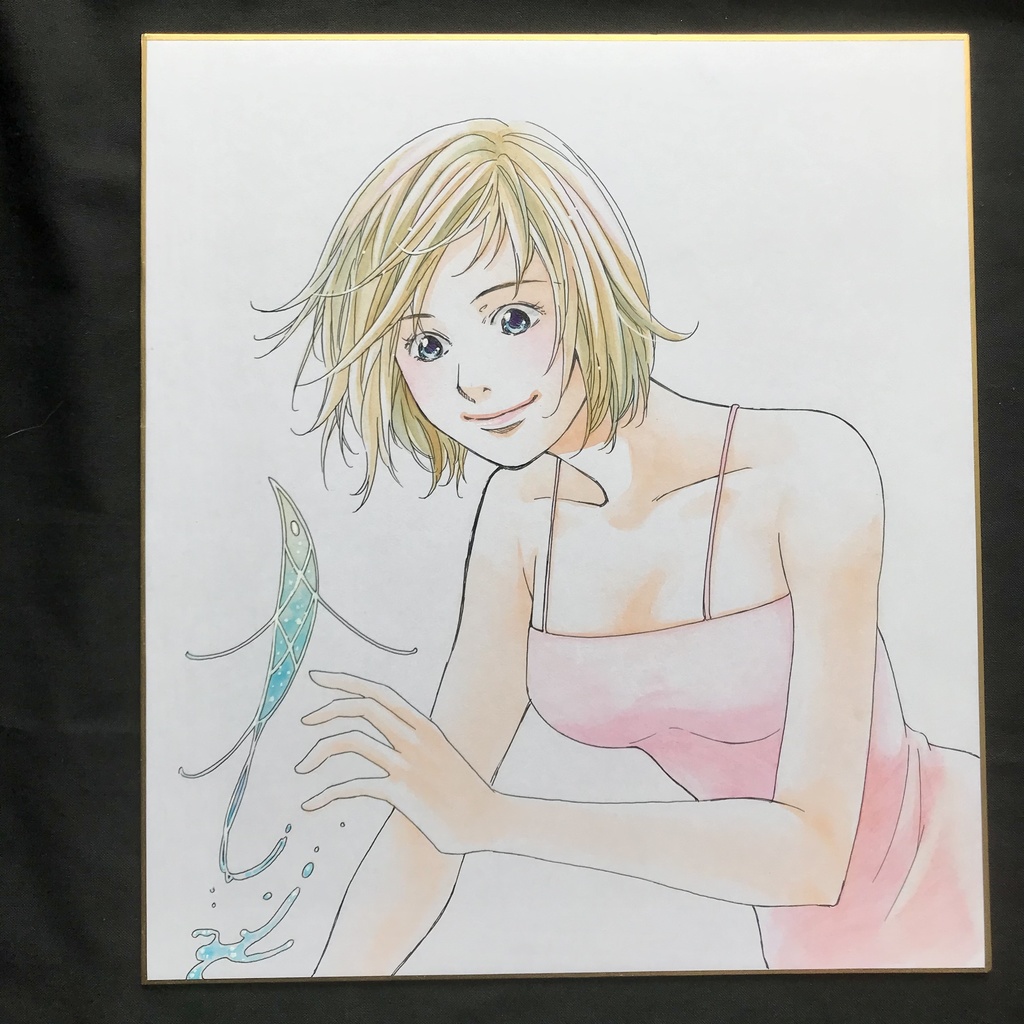 直筆カラーイラスト色紙