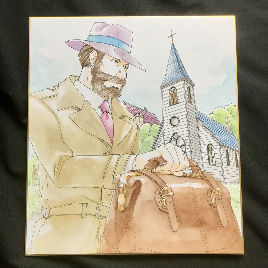 2252:直筆カラーイラスト色紙