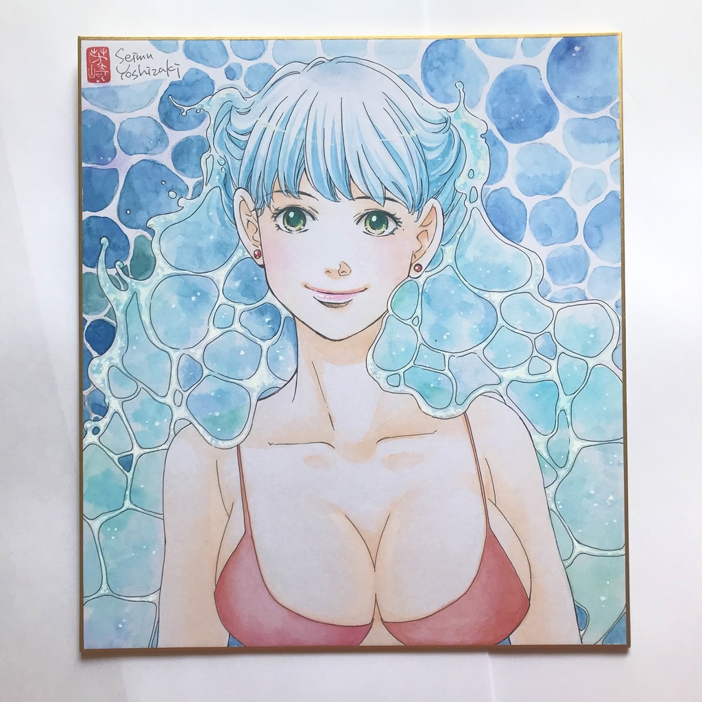 2242:直筆カラーイラスト色紙