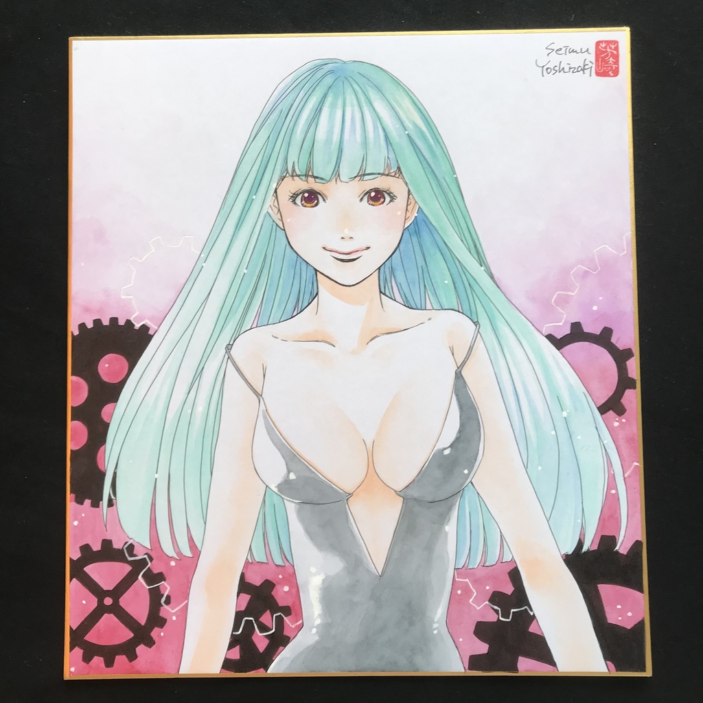 2235:直筆カラーイラスト色紙