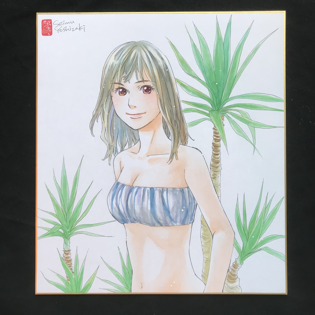 44:直筆カラーイラスト色紙