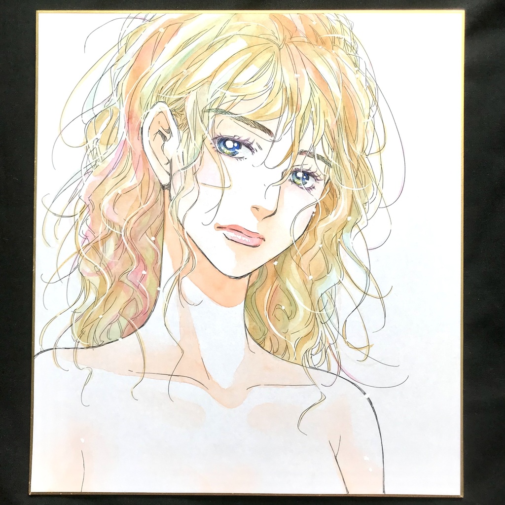 2210:直筆カラーイラスト色紙