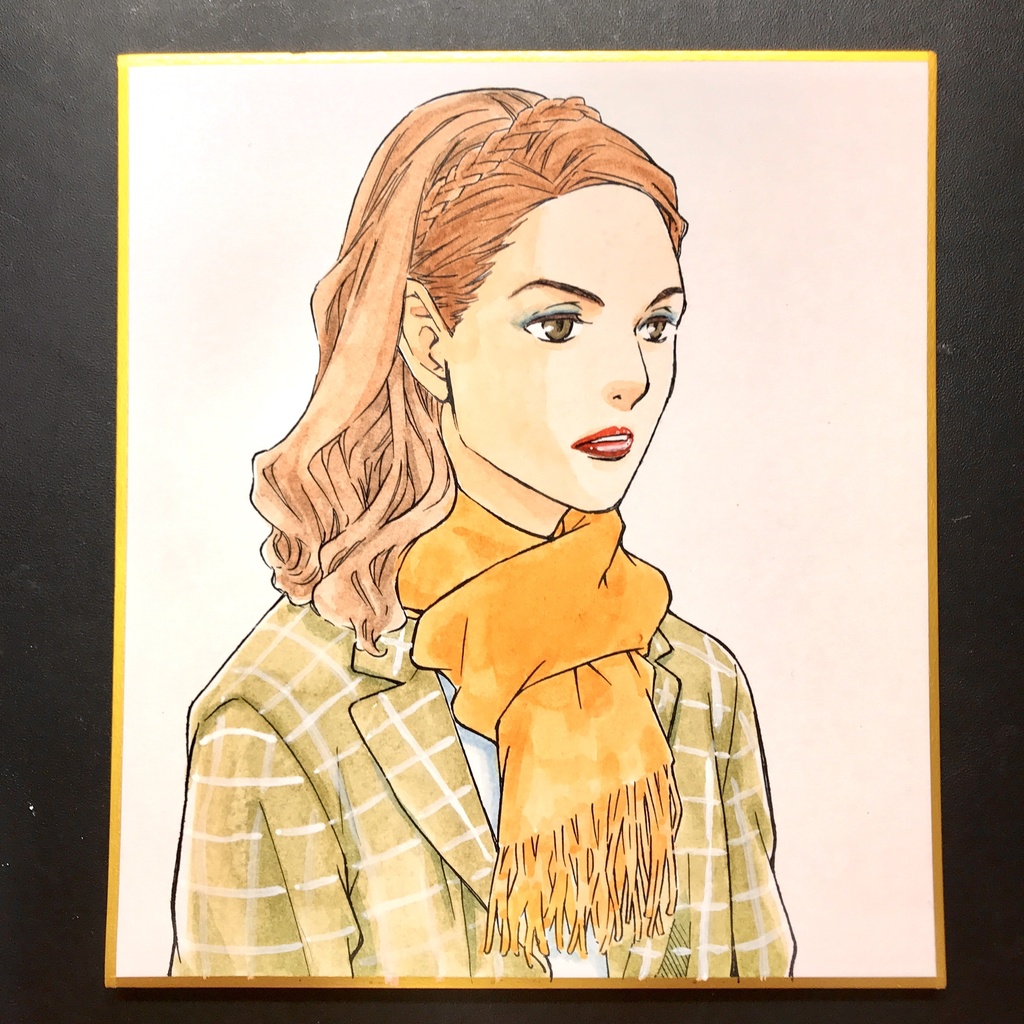 42:直筆カラーイラストミニ色紙