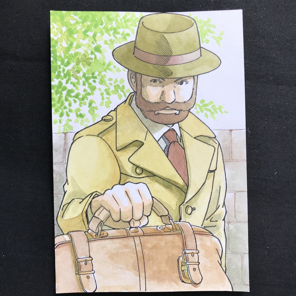 直筆カラーイラストハガキ