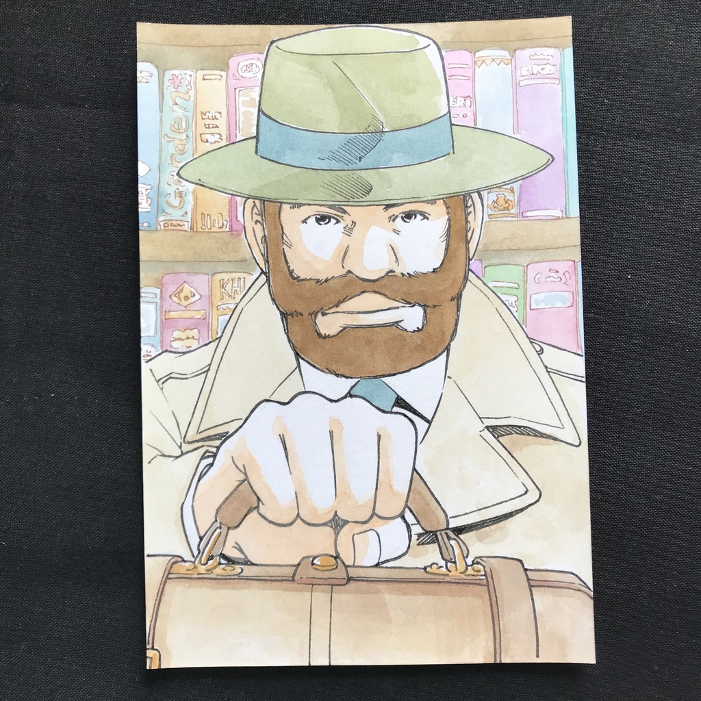 直筆カラーイラストハガキ