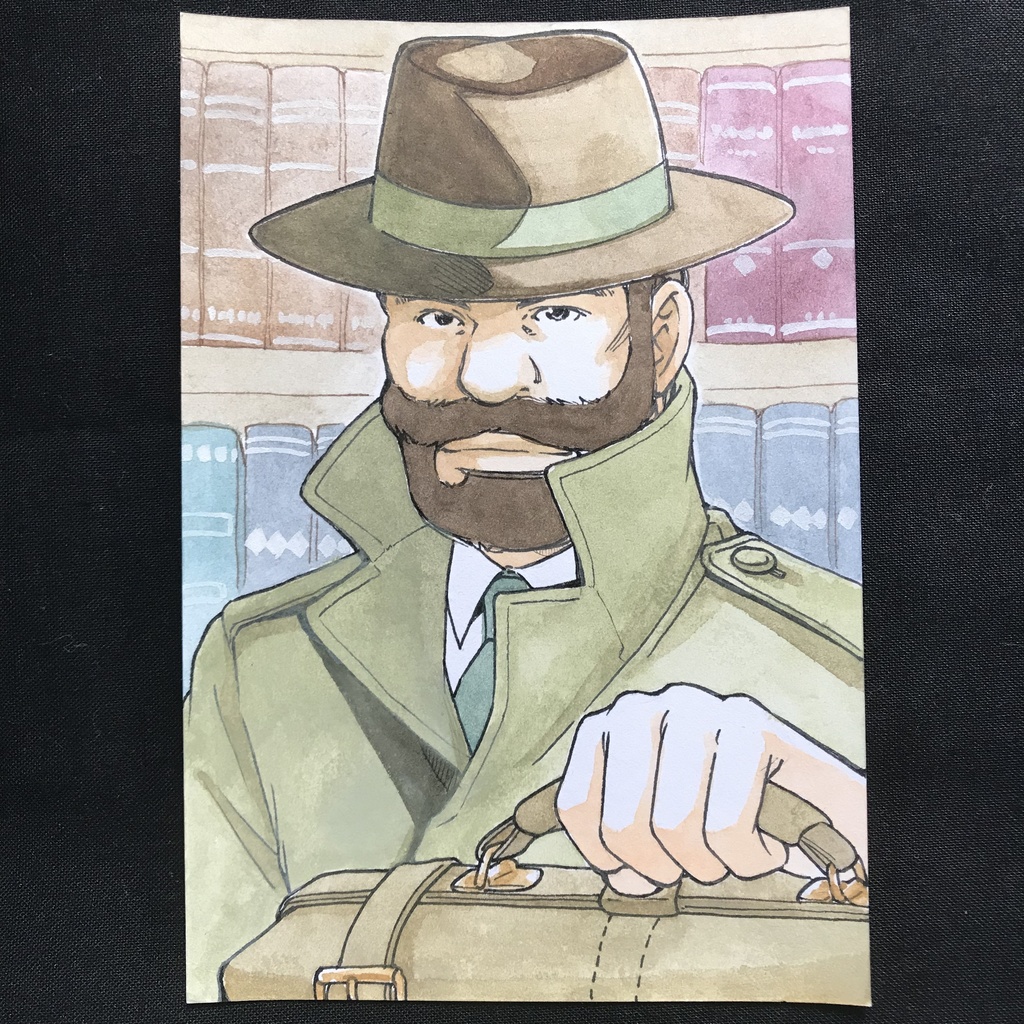 直筆カラーイラストハガキ