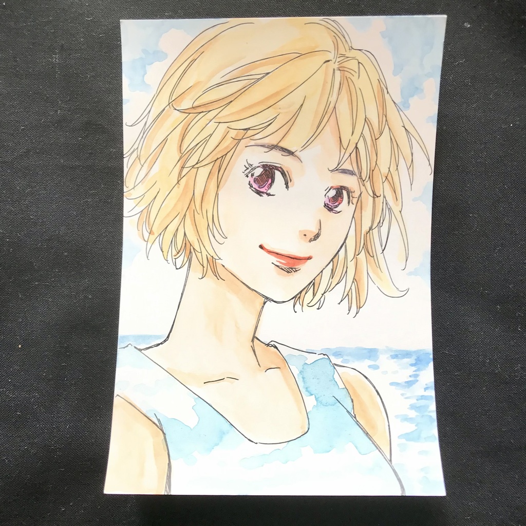 直筆カラーイラストハガキ