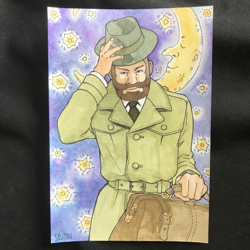 直筆カラーイラストハガキ