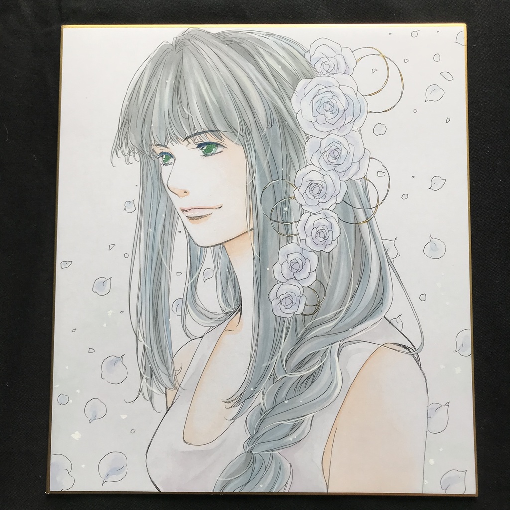 直筆カラーイラスト色紙