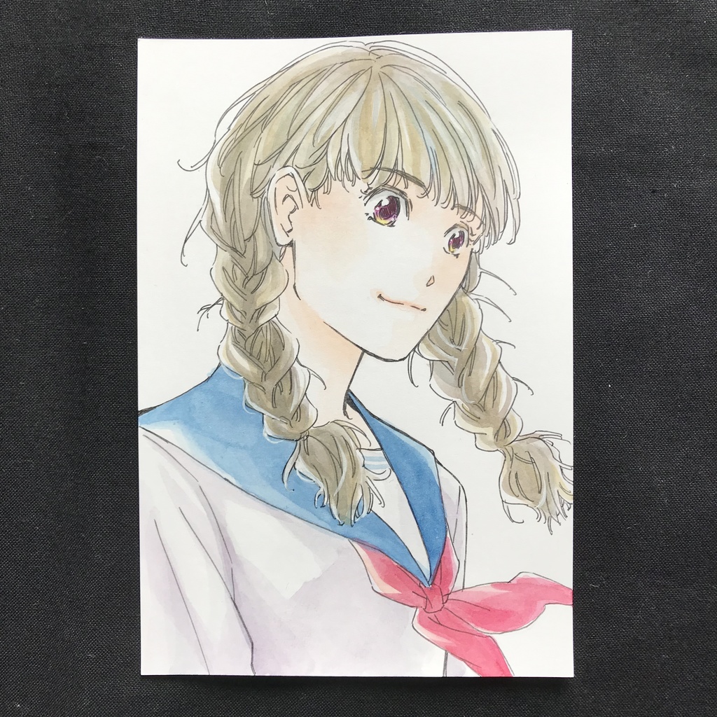 直筆カラーイラストハガキ