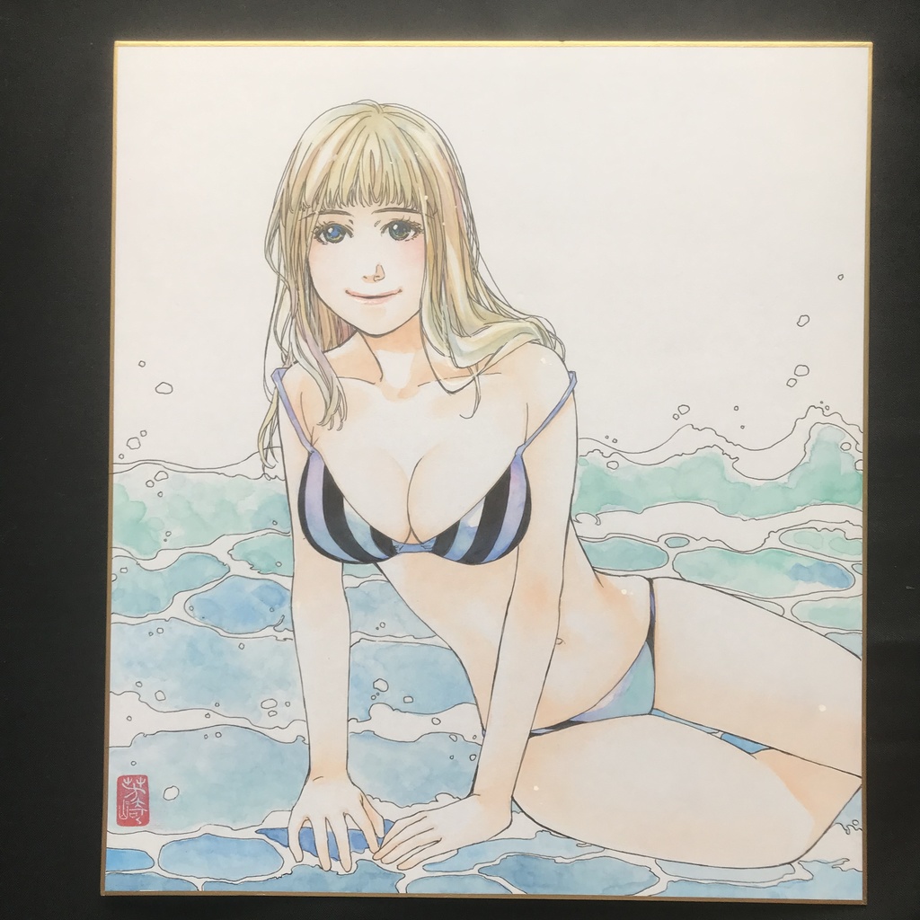 54:直筆カラーイラスト色紙