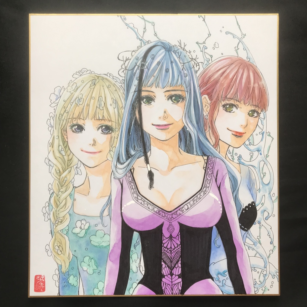 51:直筆カラーイラスト色紙