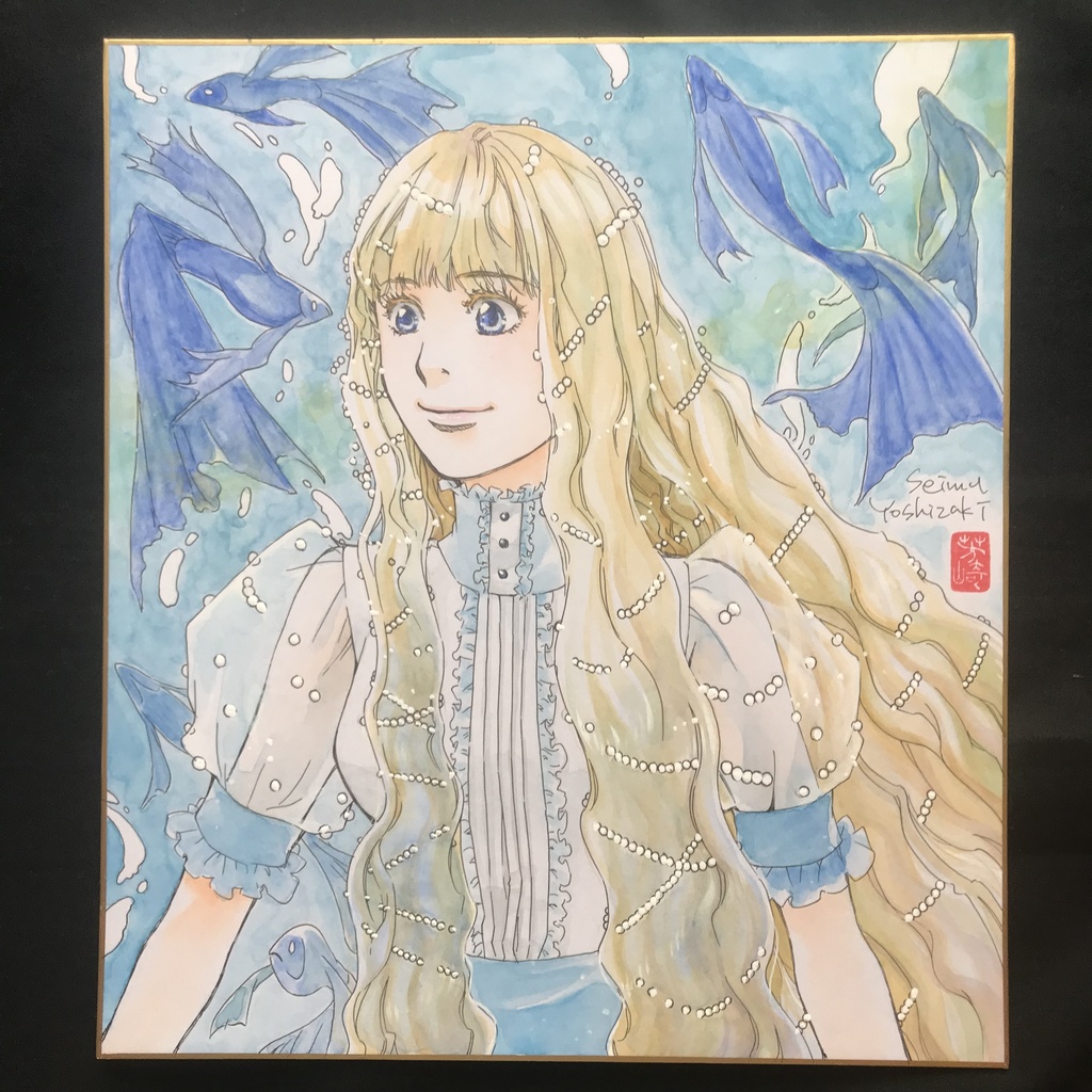 46:直筆カラーイラスト色紙