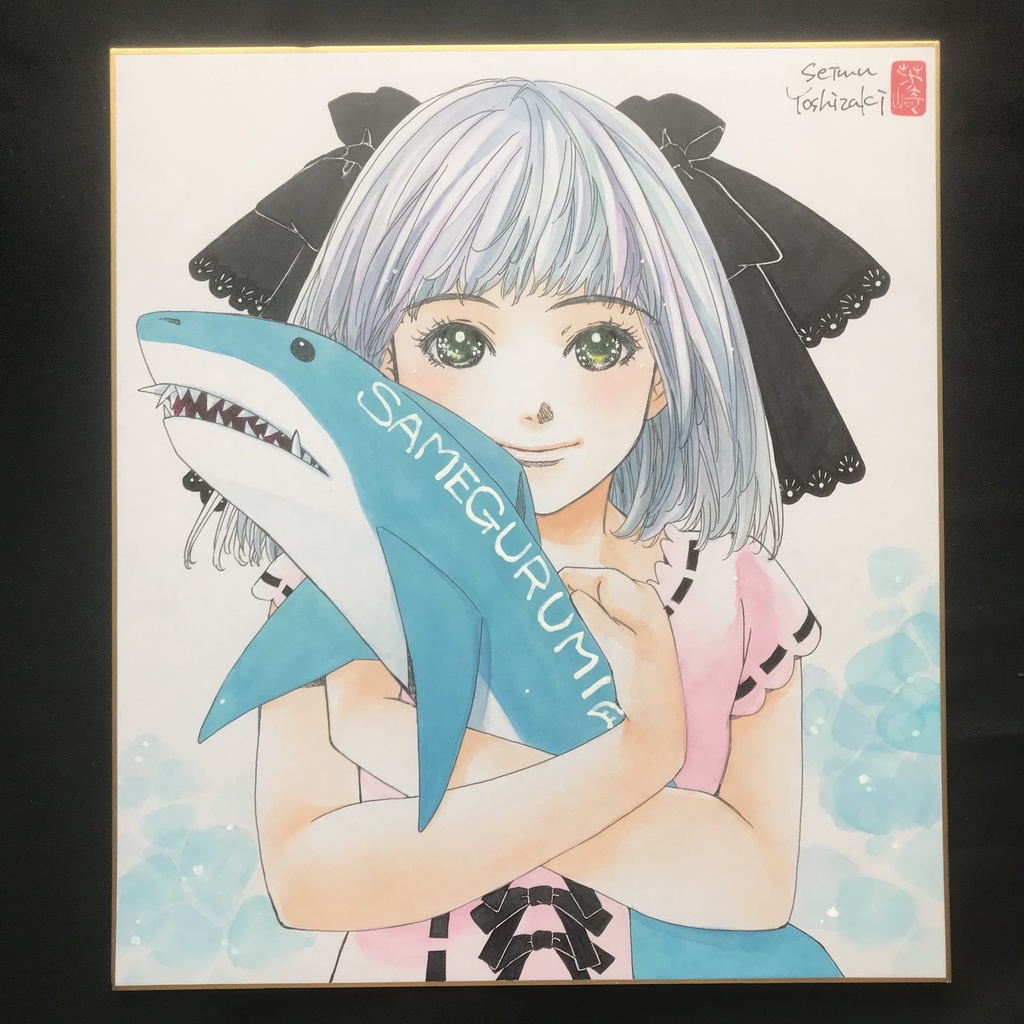 45:直筆カラーイラスト色紙