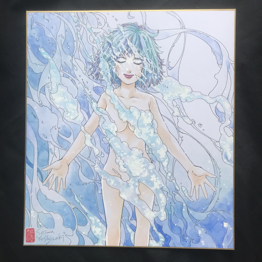 55:直筆カラーイラスト色紙