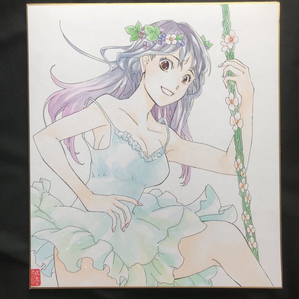 59:直筆カラーイラスト色紙