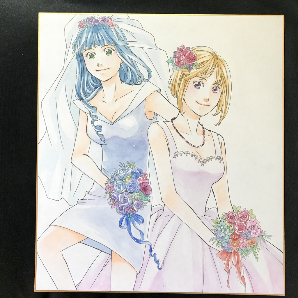 16:直筆カラーイラスト色紙