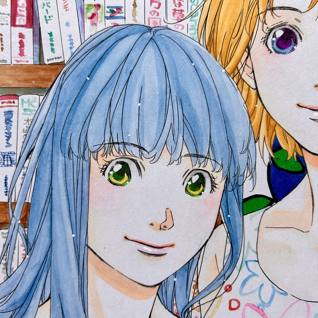 直筆カラーイラスト色紙