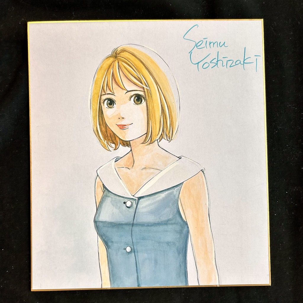 直筆カラーイラスト色紙