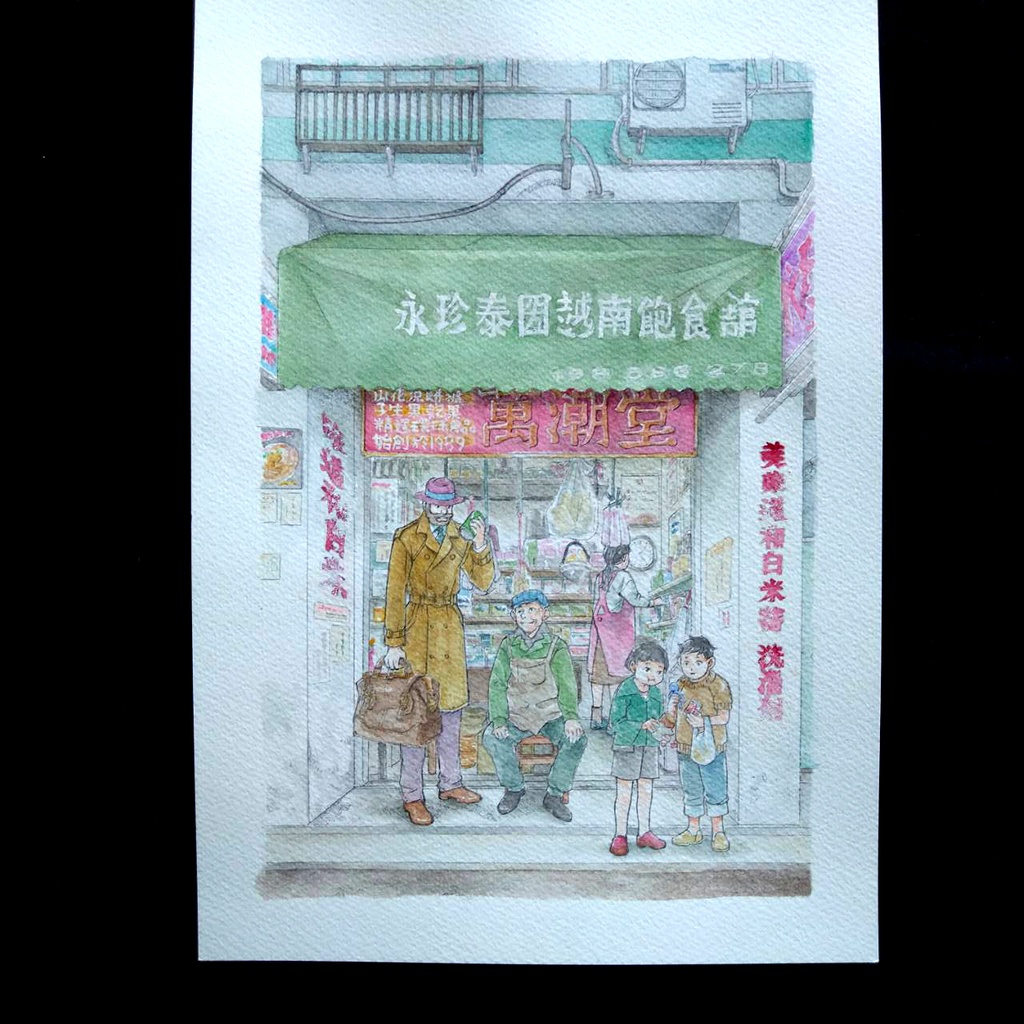 鞄図書館カレンダーイラスト原画3月
