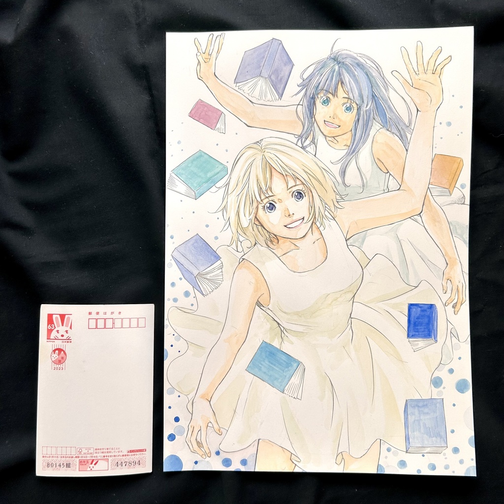 B4サイズ直筆カラーイラスト