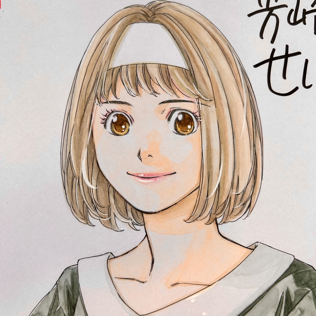 直筆カラーイラスト色紙10-17