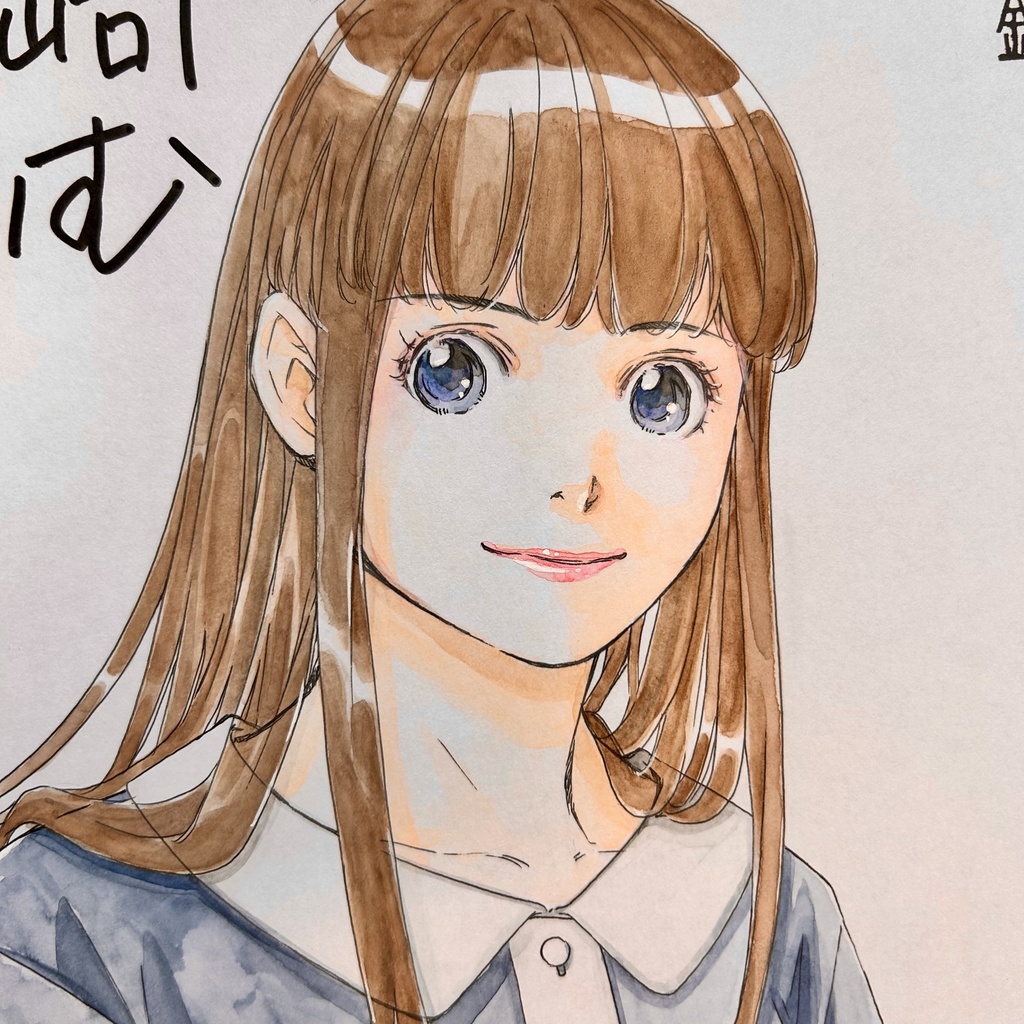 直筆カラーイラスト色紙10-17