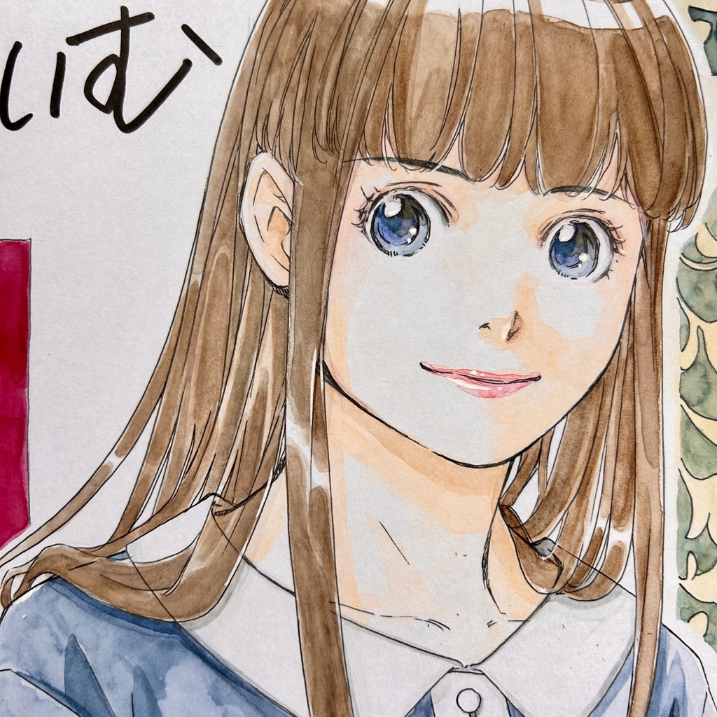 直筆カラーイラスト色紙