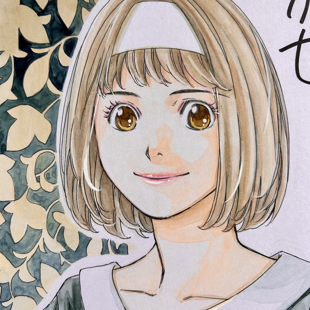 直筆カラーイラスト色紙