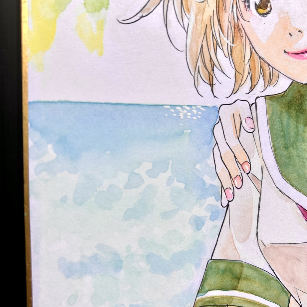 直筆カラーイラスト色紙
