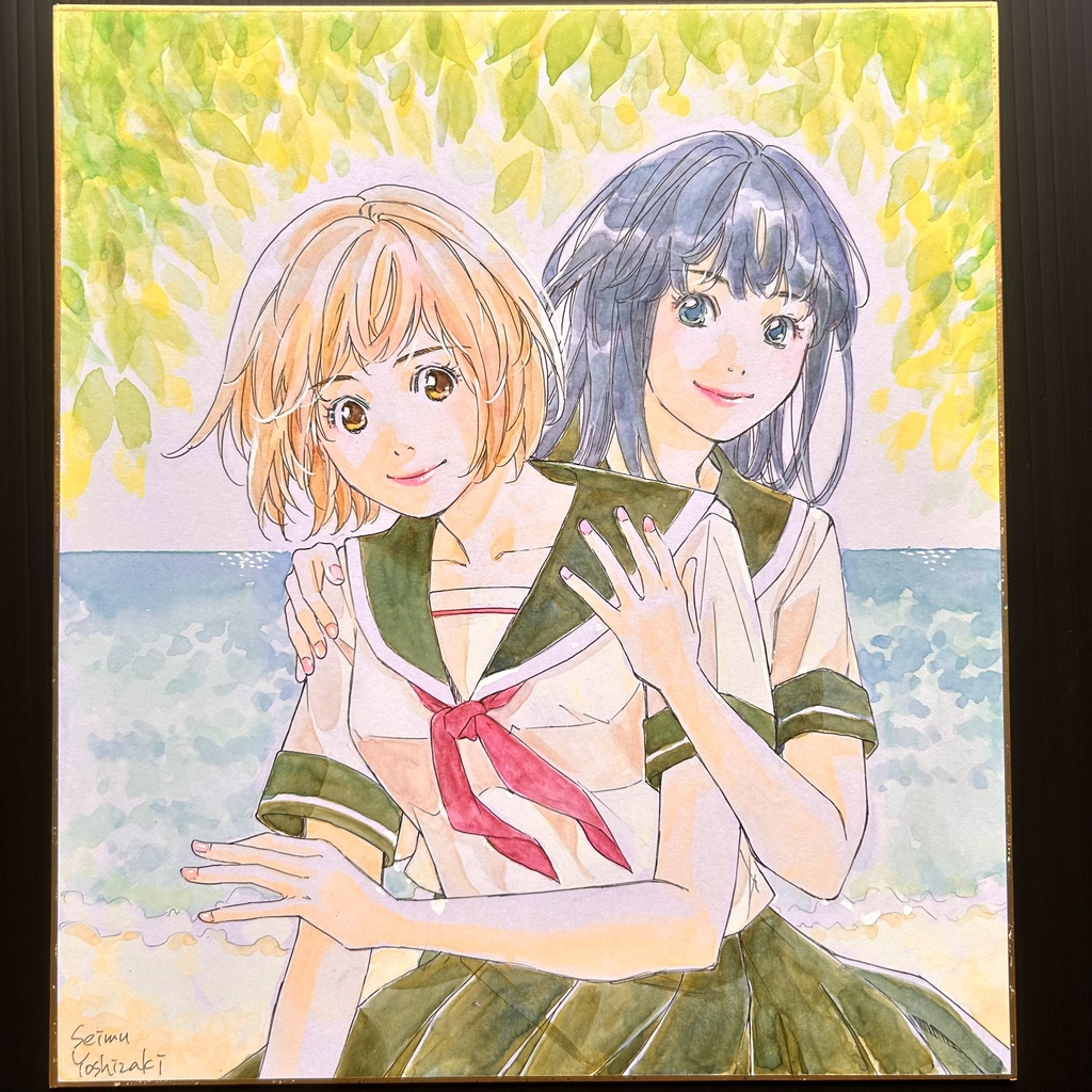 直筆カラーイラスト色紙