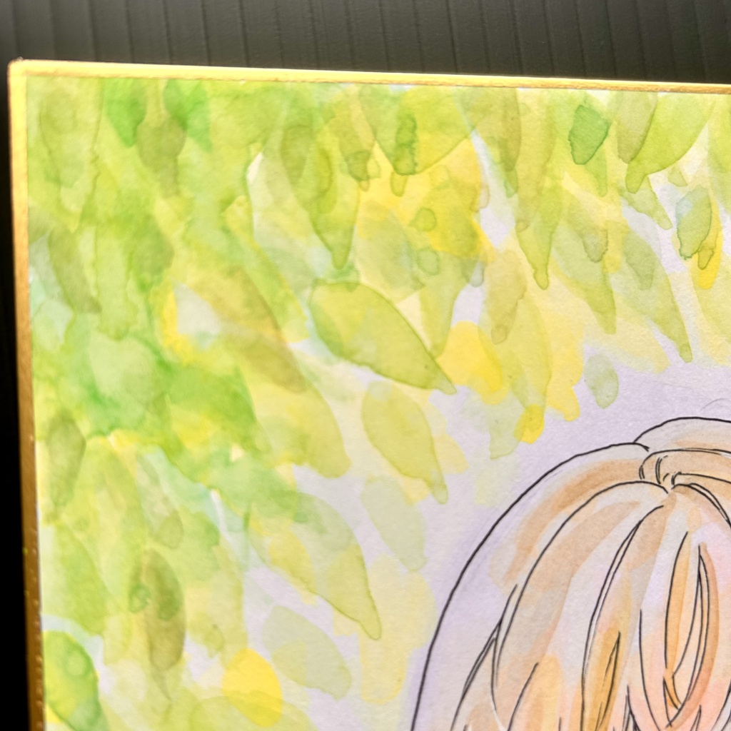直筆カラーイラスト色紙