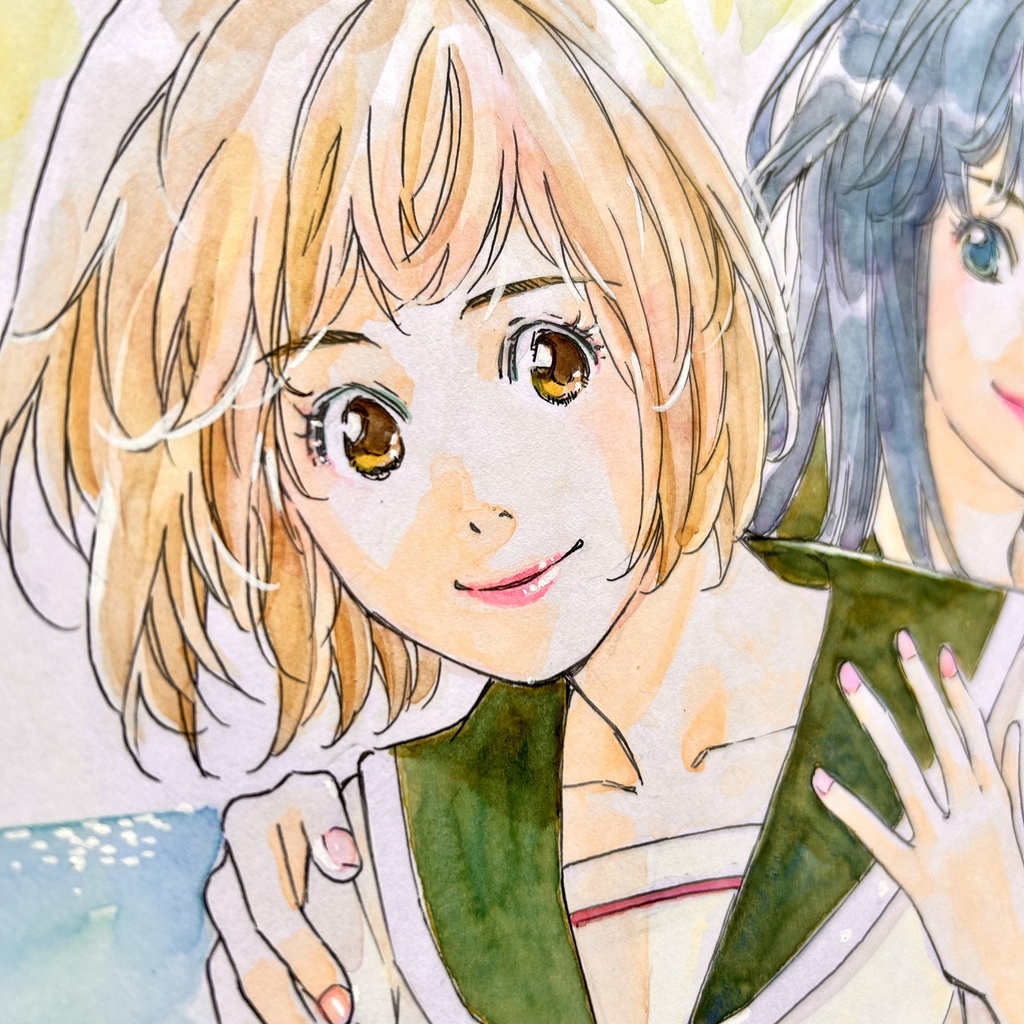 直筆カラーイラスト色紙