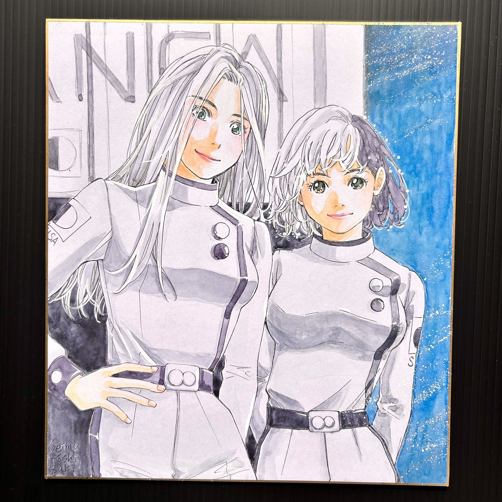 直筆カラーイラスト色紙