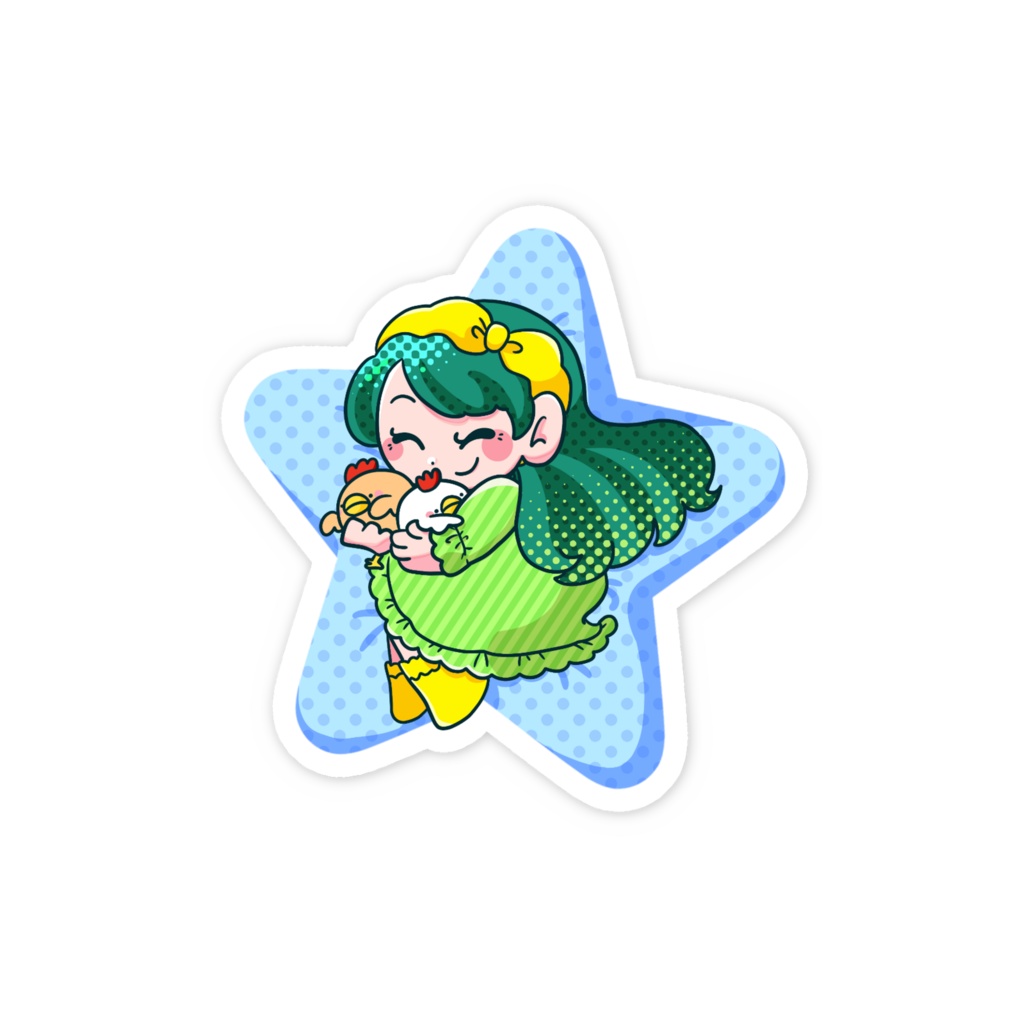 【スマホステッカー】ねるるんとアロちゃんカナちゃん