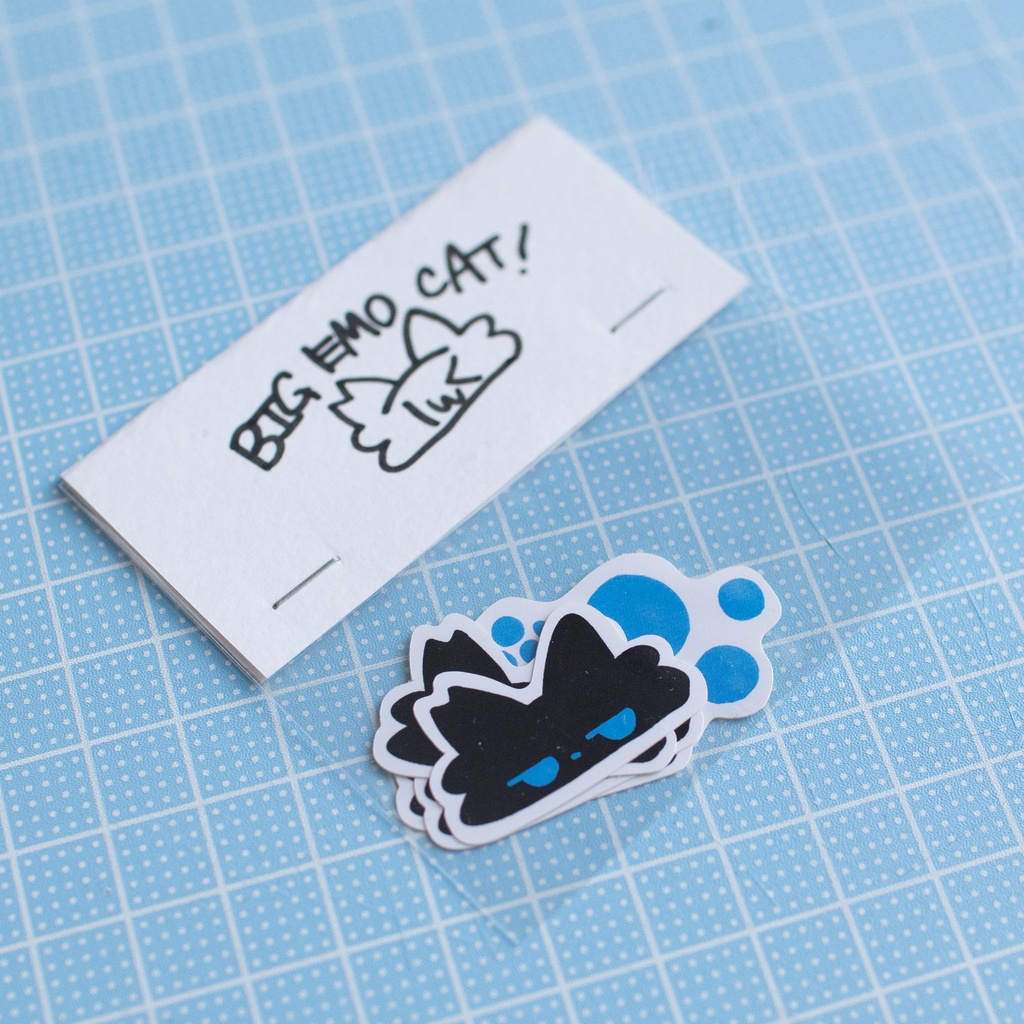 デカ感情ネコチャン / mini sticker(５枚セット)