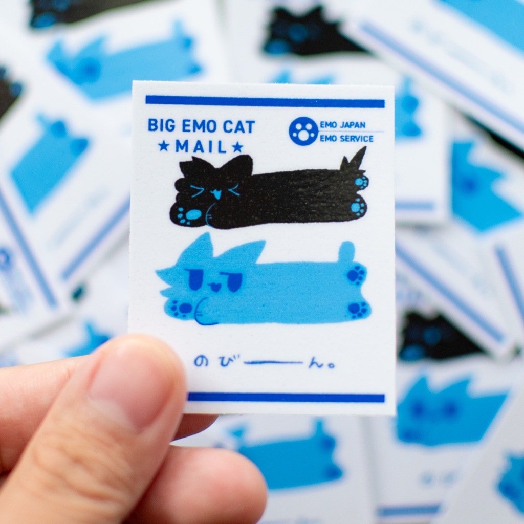 mini mail sticker / のびーるネコチャンたちステッカー